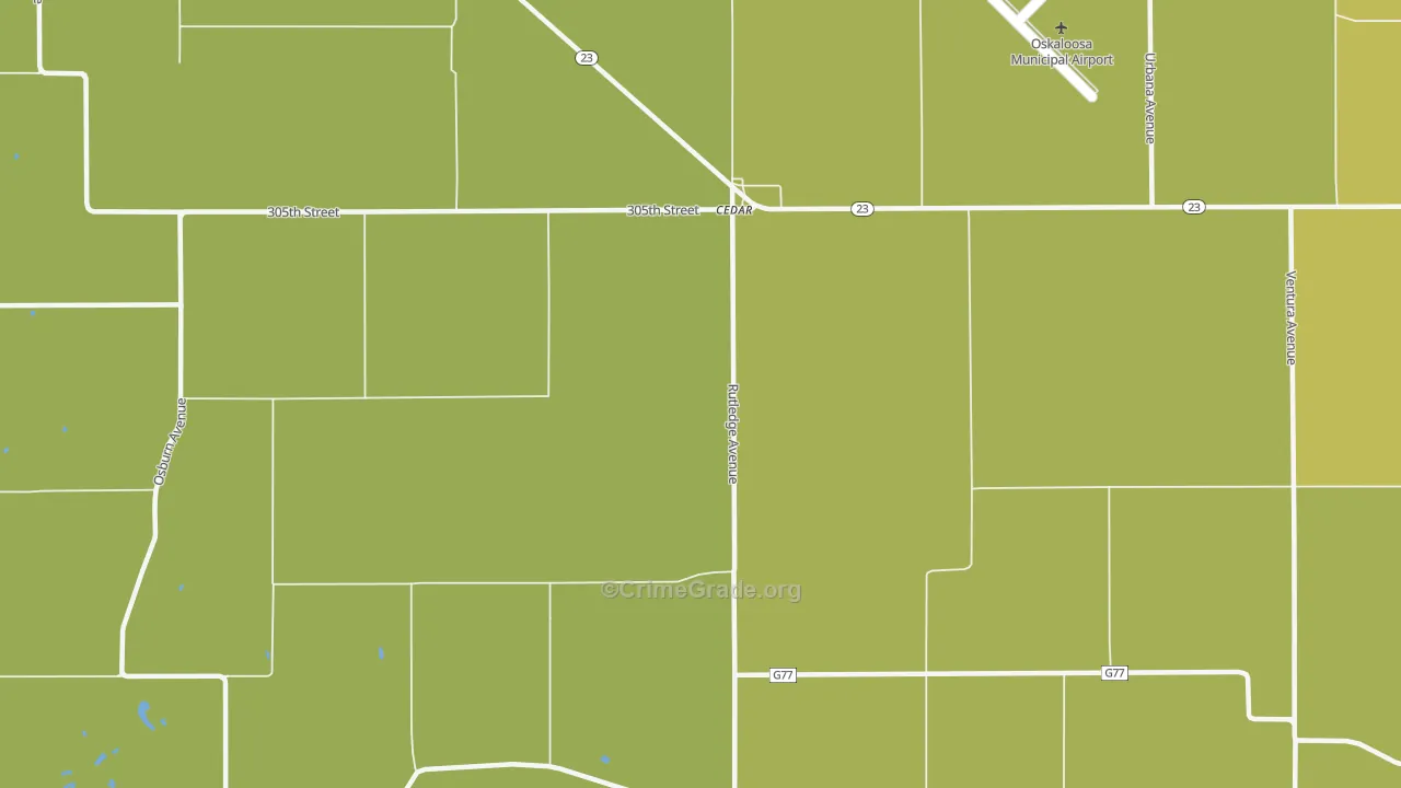 52543, IA Map of Theft Rates