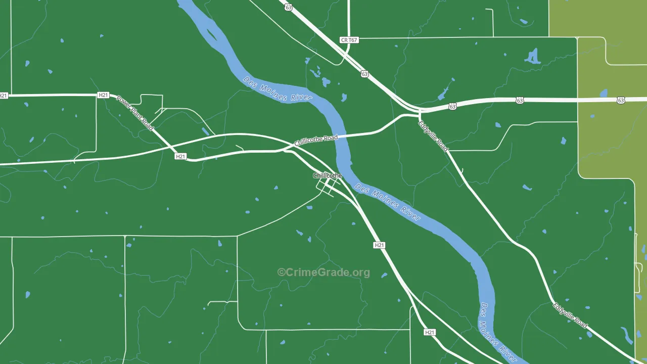52548, IA Map of Theft Rates