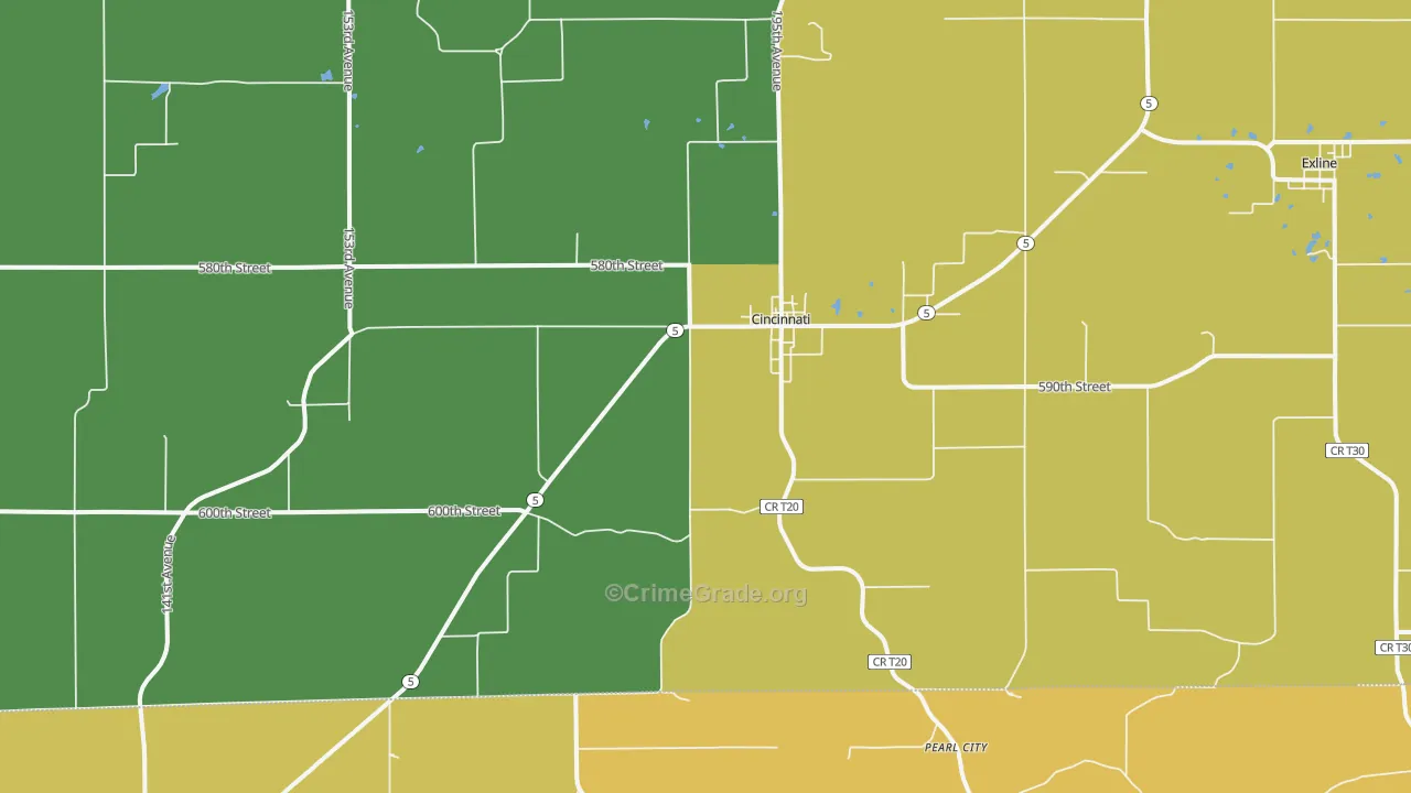 52549, IA Map of Theft Rates