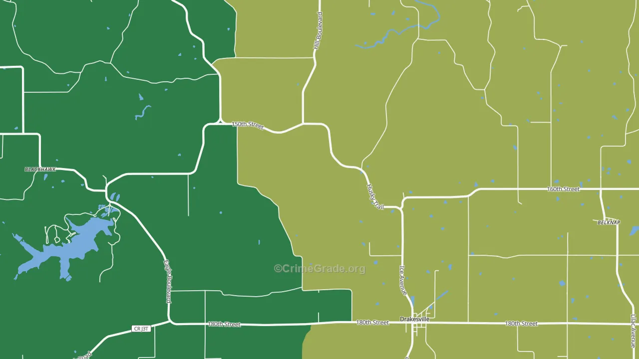 52552, IA Map of Theft Rates