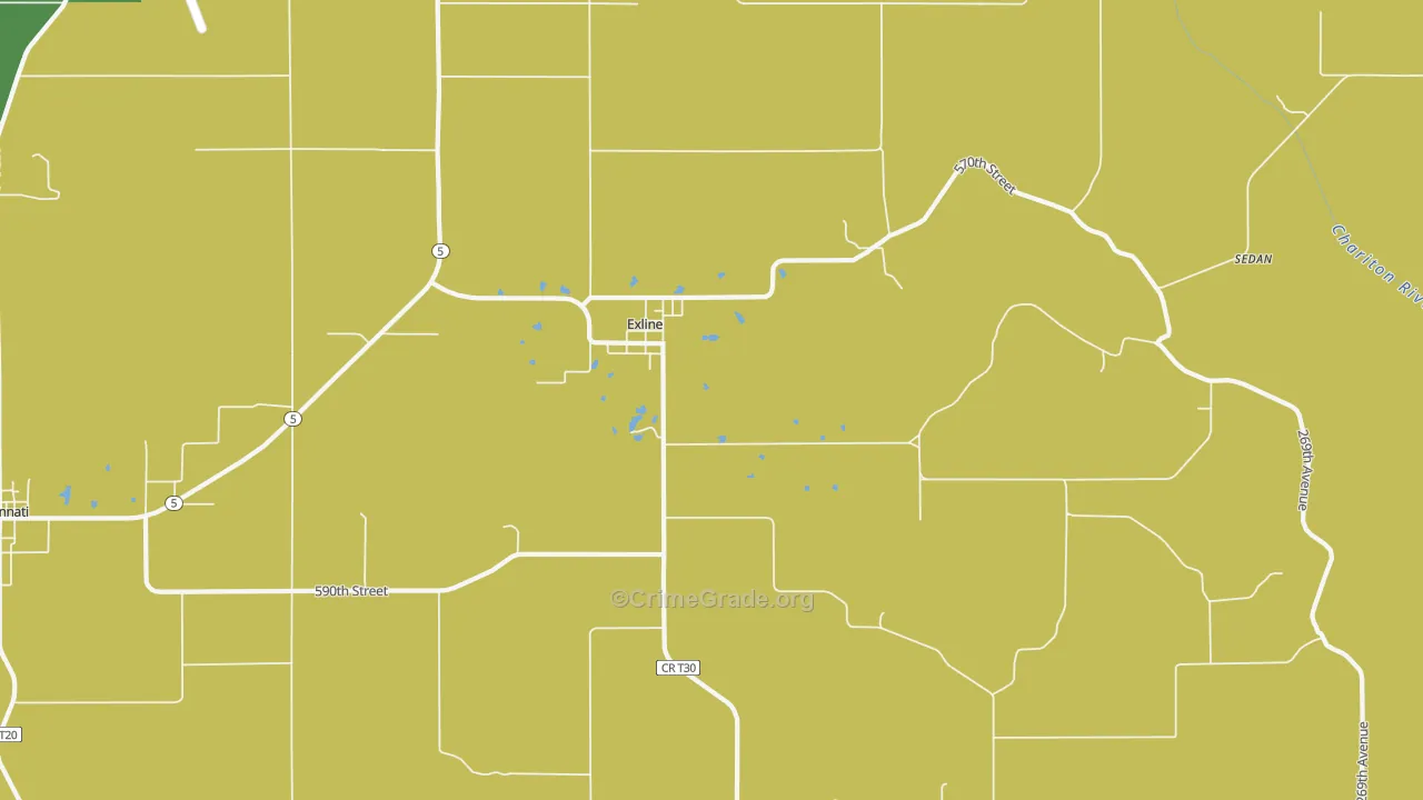 52555, IA Map of Theft Rates
