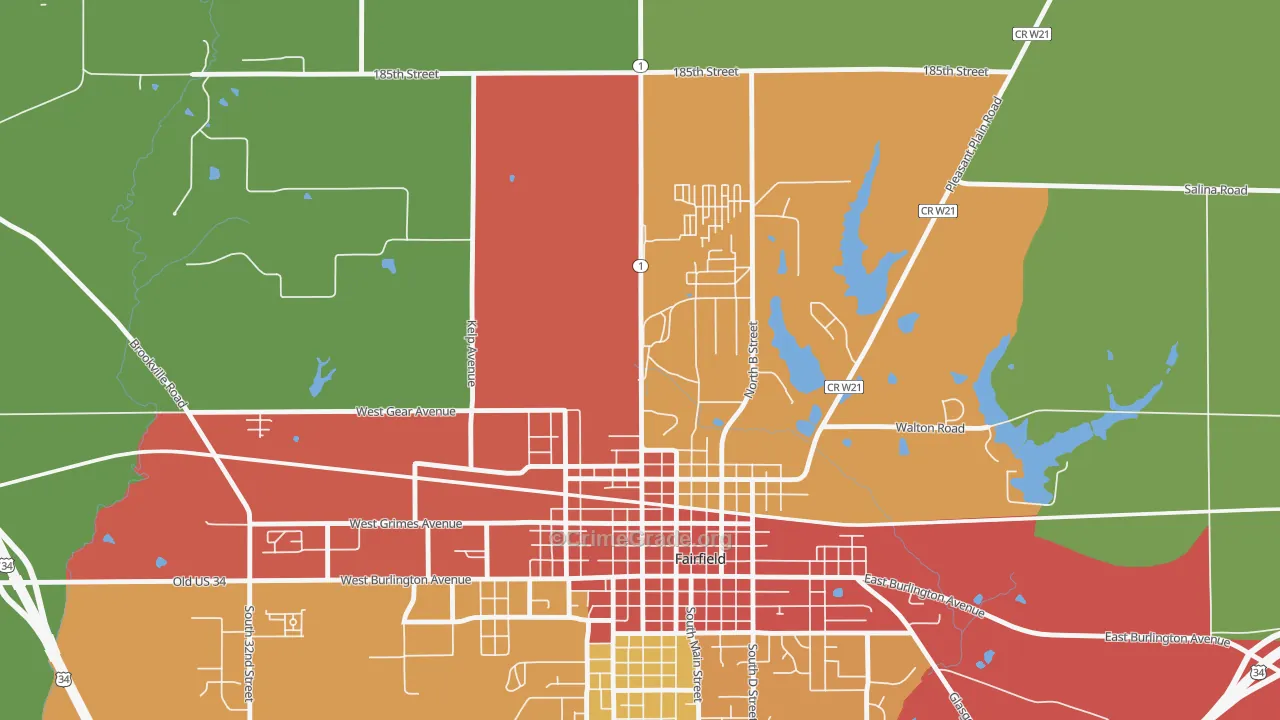 52557, IA Map of Theft Rates