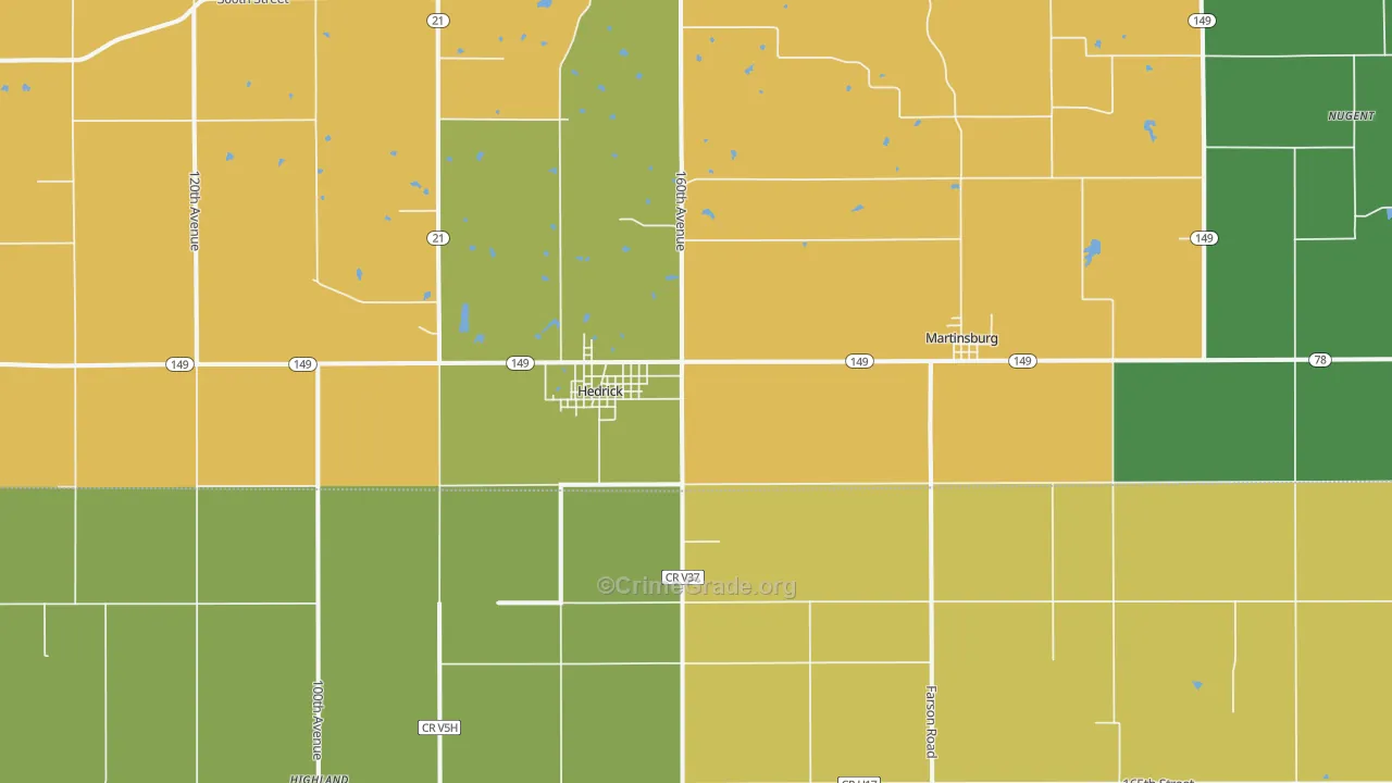 52563, IA Map of Theft Rates