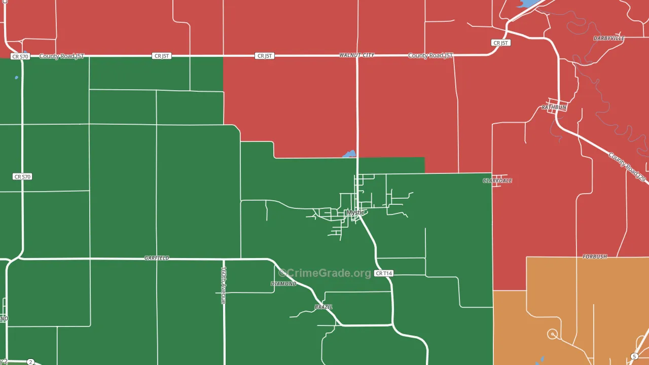 52574, IA Map of Theft Rates