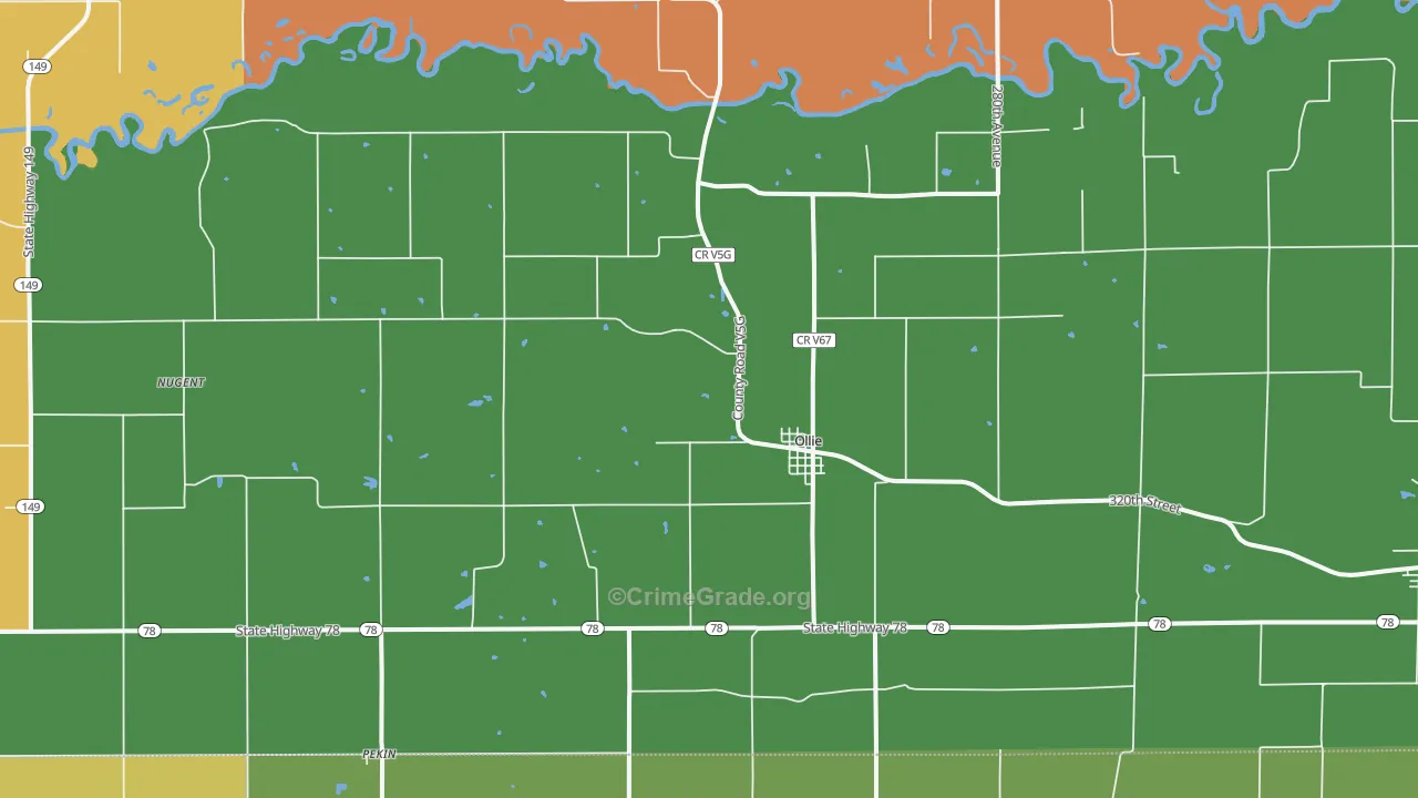 52576, IA Map of Theft Rates
