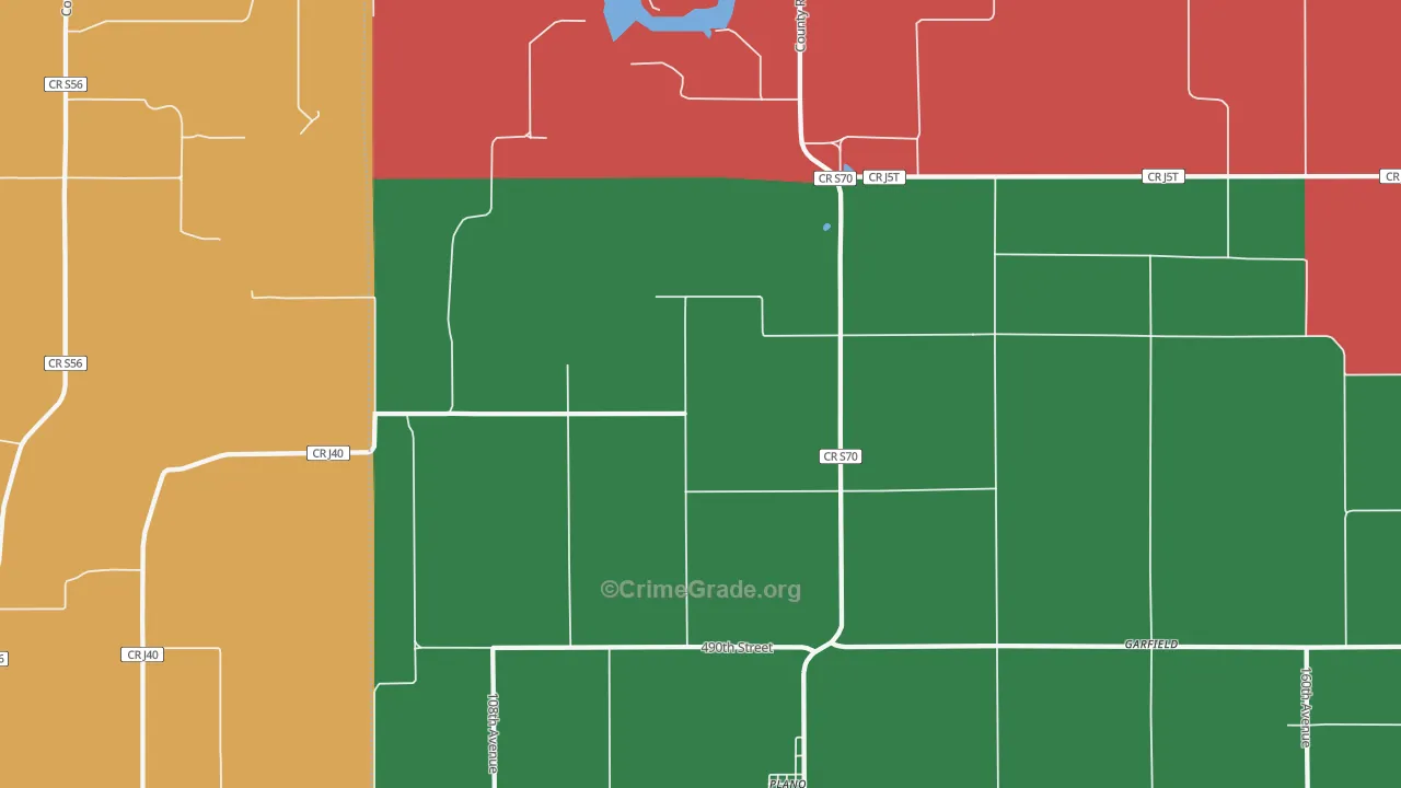 52581, IA Map of Theft Rates