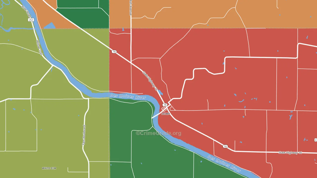 52588, IA Map of Theft Rates