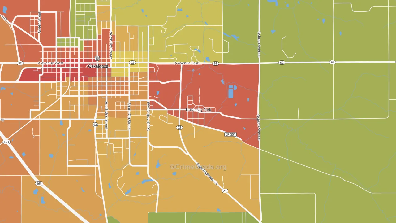 52595, IA Map of Theft Rates
