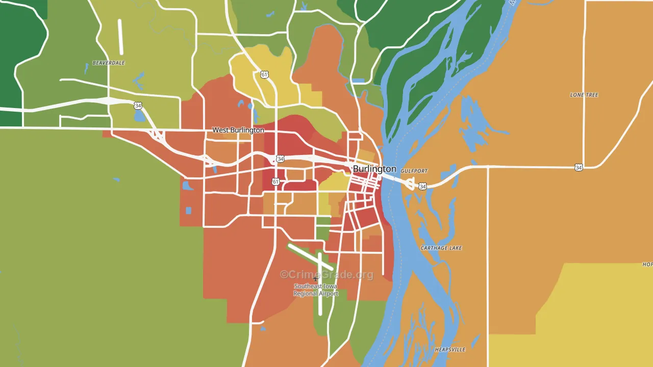52601, IA Map of Theft Rates