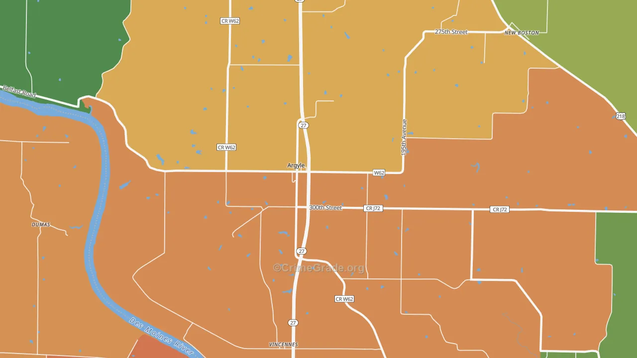 52619, IA Map of Theft Rates