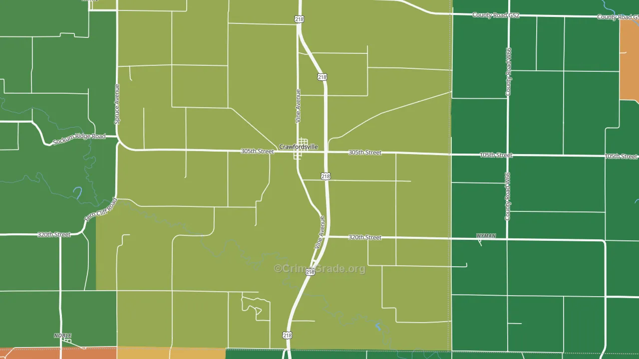 52621, IA Map of Theft Rates