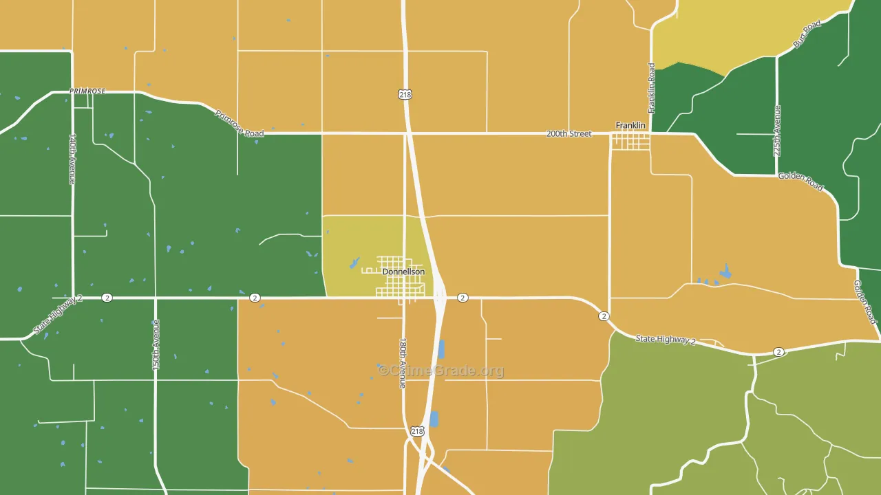 52625, IA Map of Theft Rates