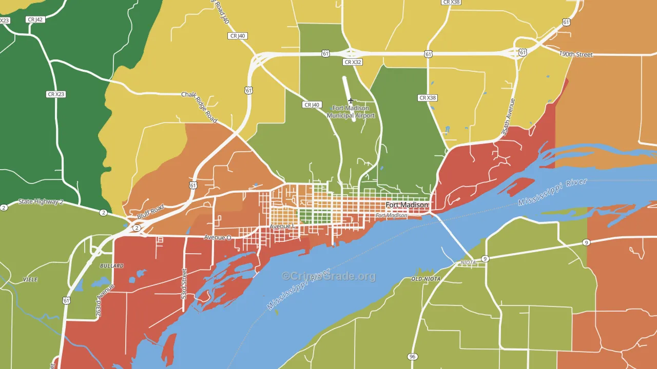 52627, IA Map of Theft Rates