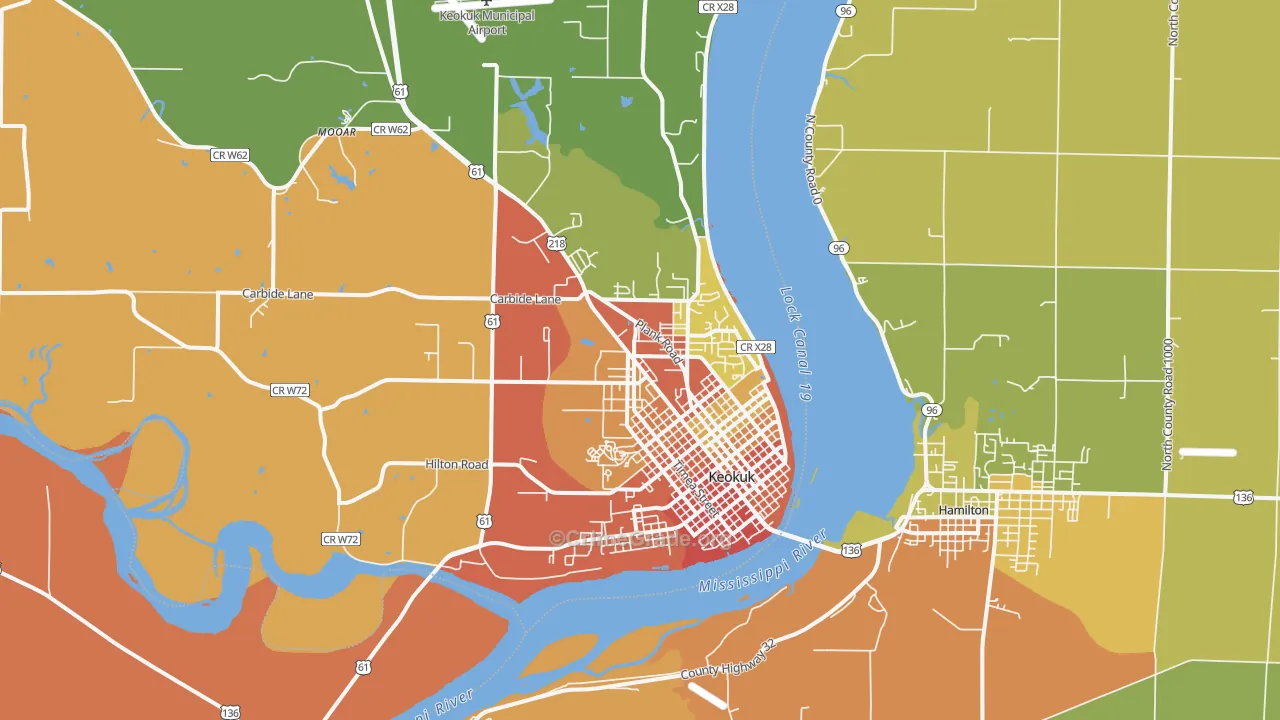 52632, IA Map of Theft Rates