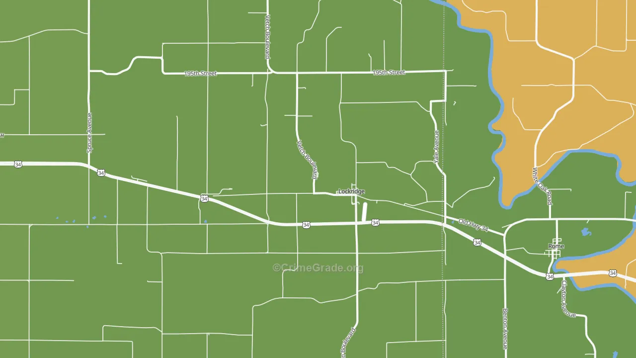 52635, IA Map of Theft Rates