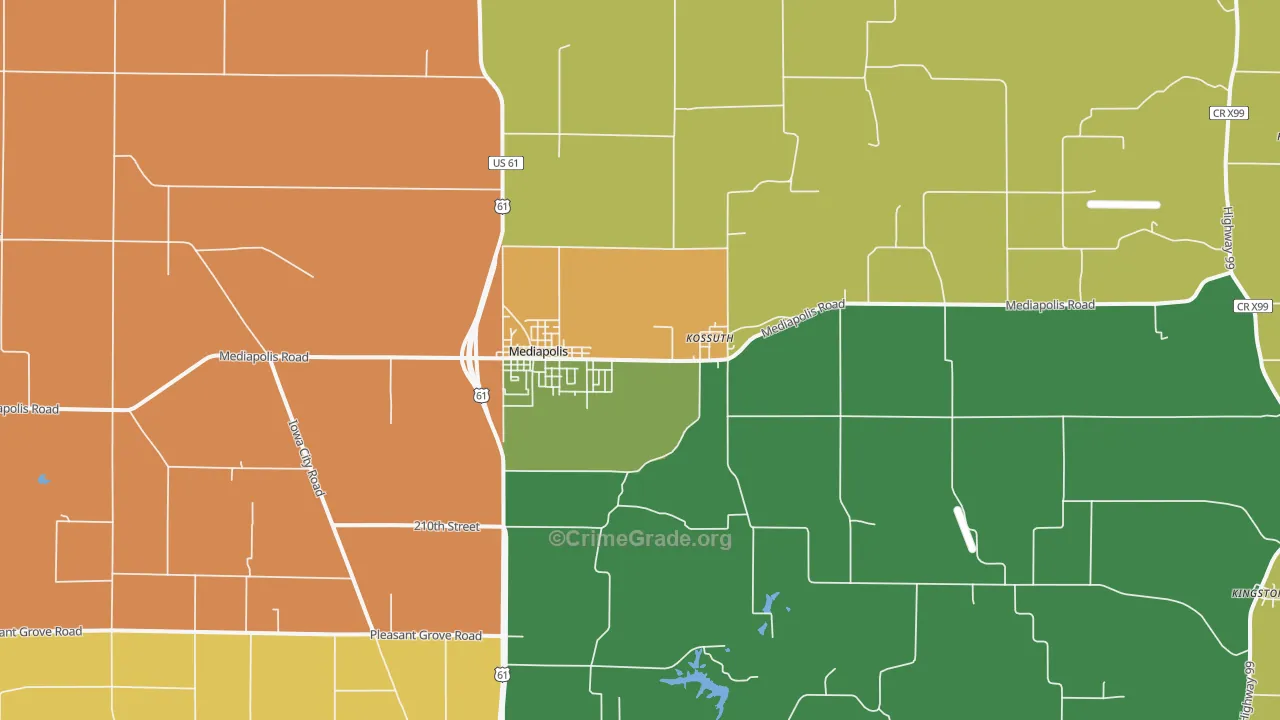 52637, IA Map of Theft Rates