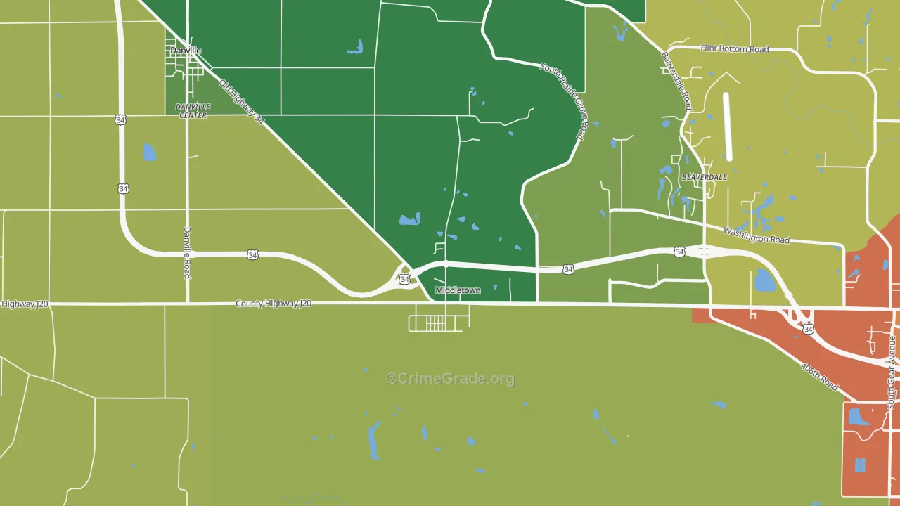 52638, IA Map of Theft Rates