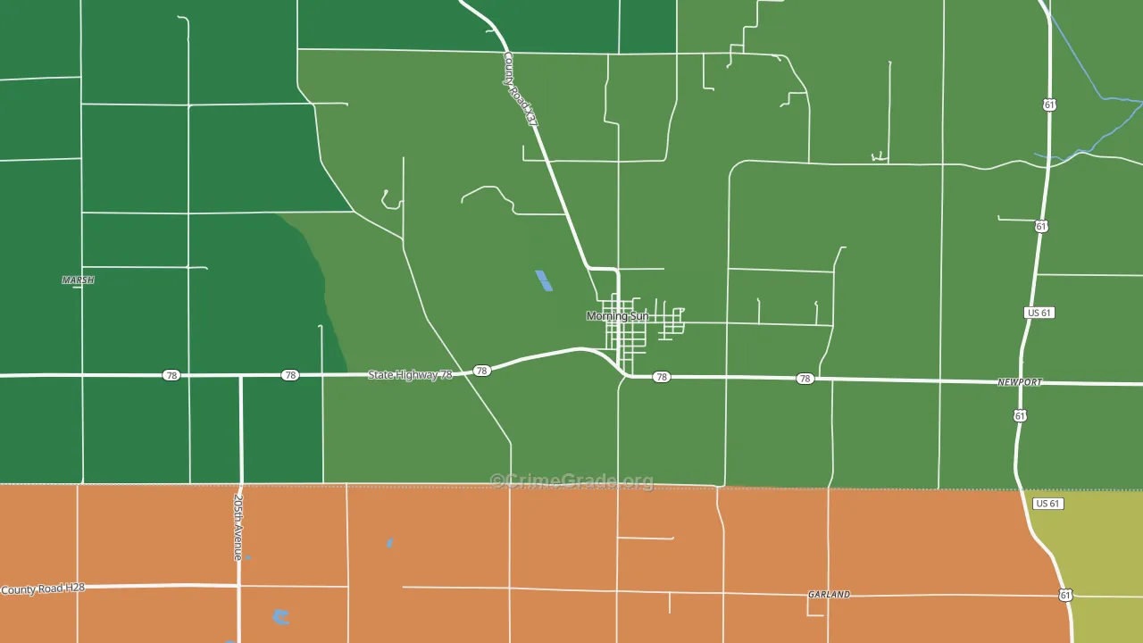52640, IA Map of Theft Rates