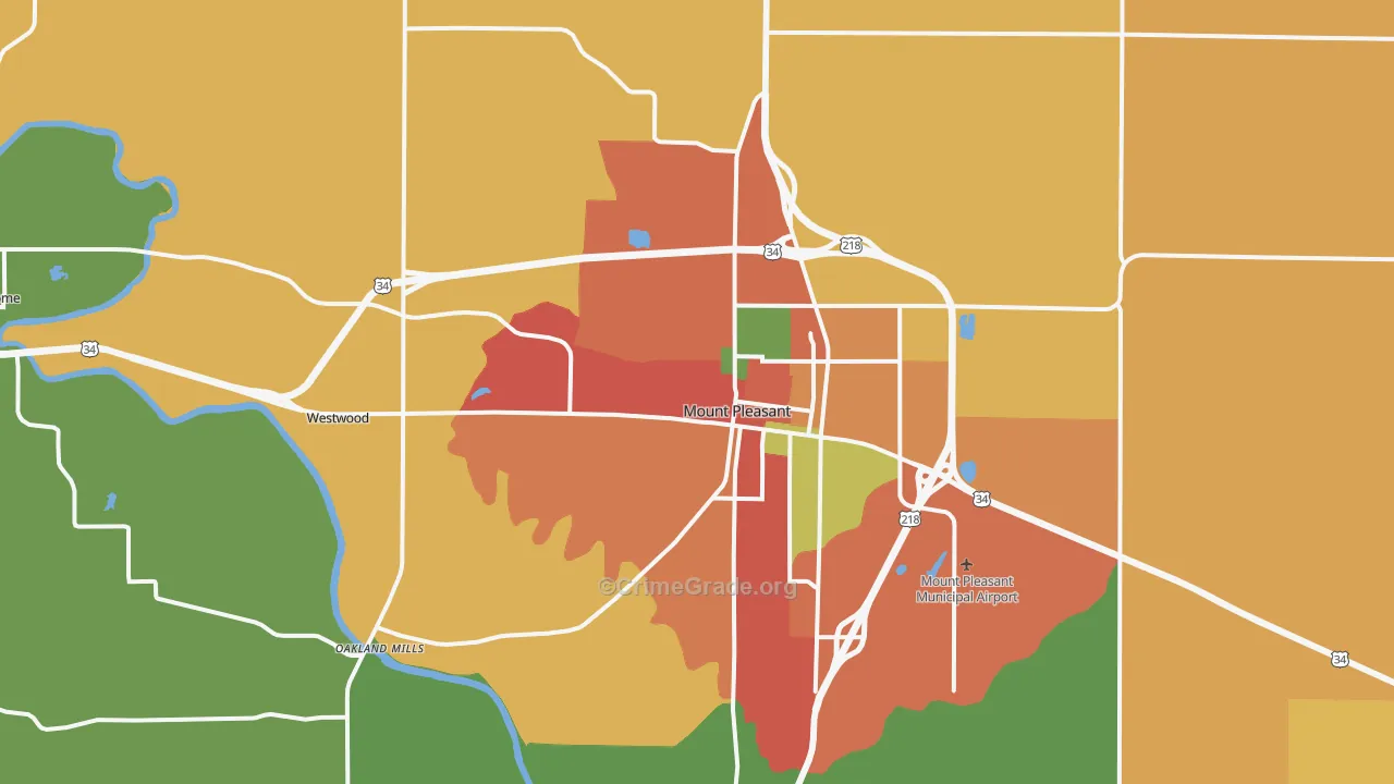 52641, IA Map of Theft Rates