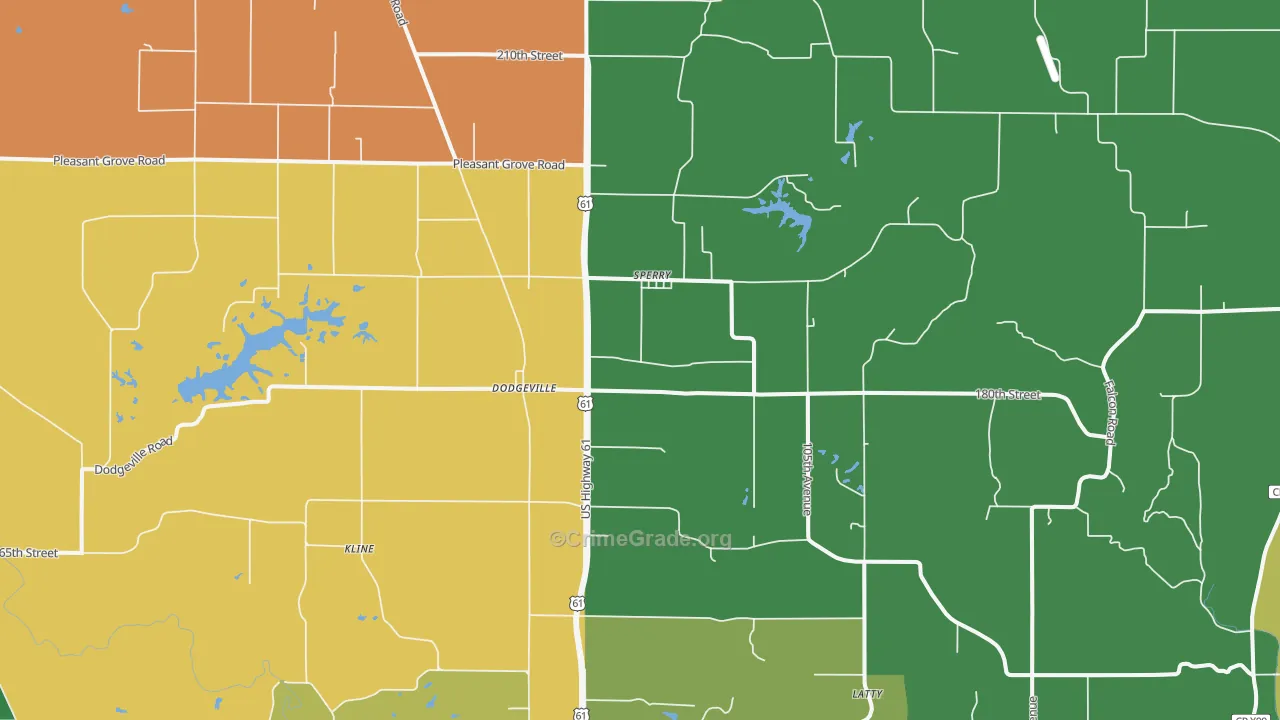 52650, IA Map of Theft Rates