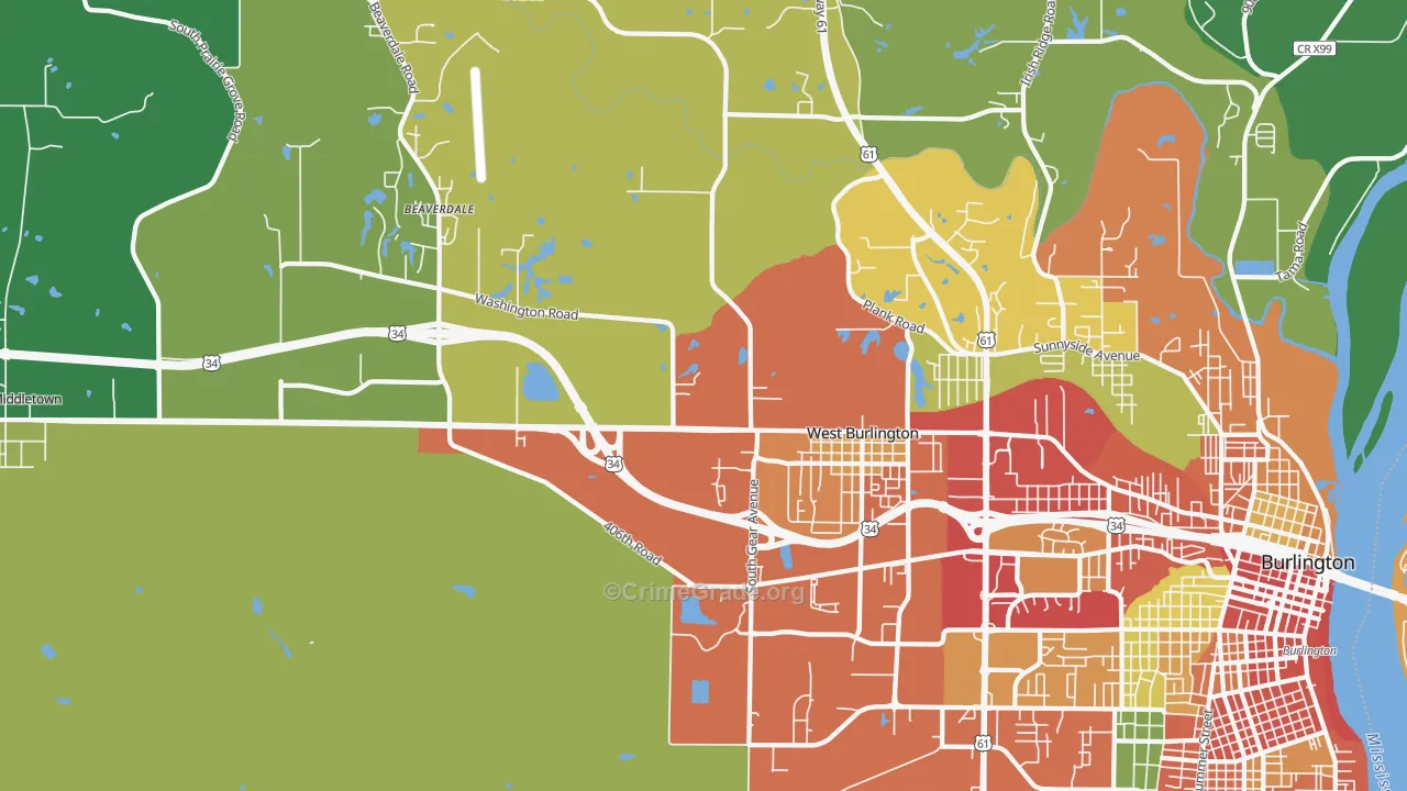 52655, IA Map of Theft Rates