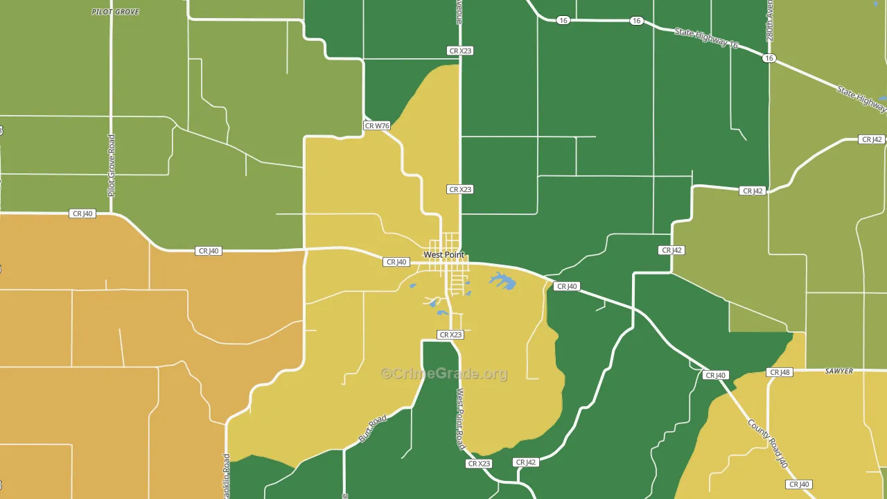 52656, IA Map of Theft Rates