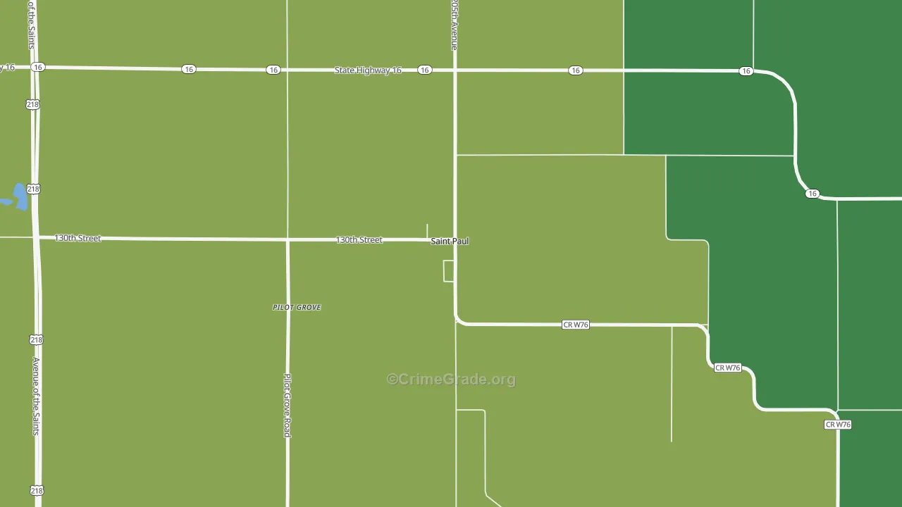 52657, IA Map of Theft Rates