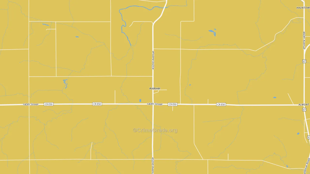 52701, IA Map of Theft Rates