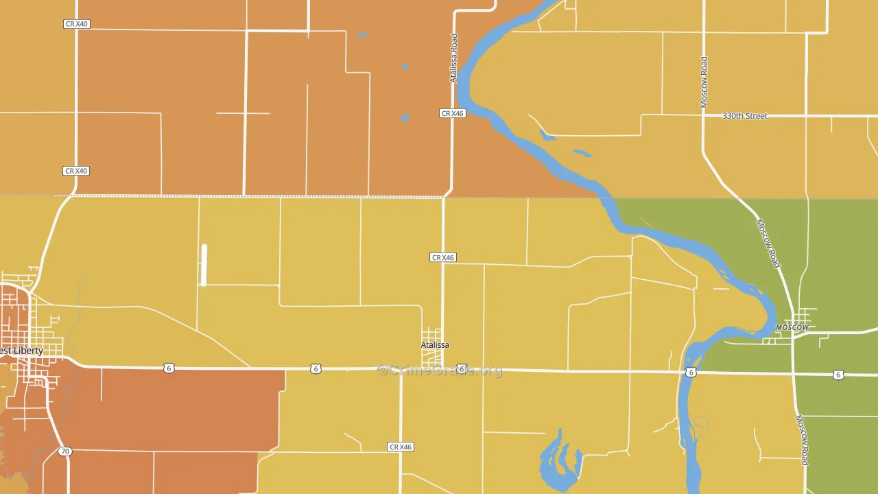 52720, IA Map of Theft Rates