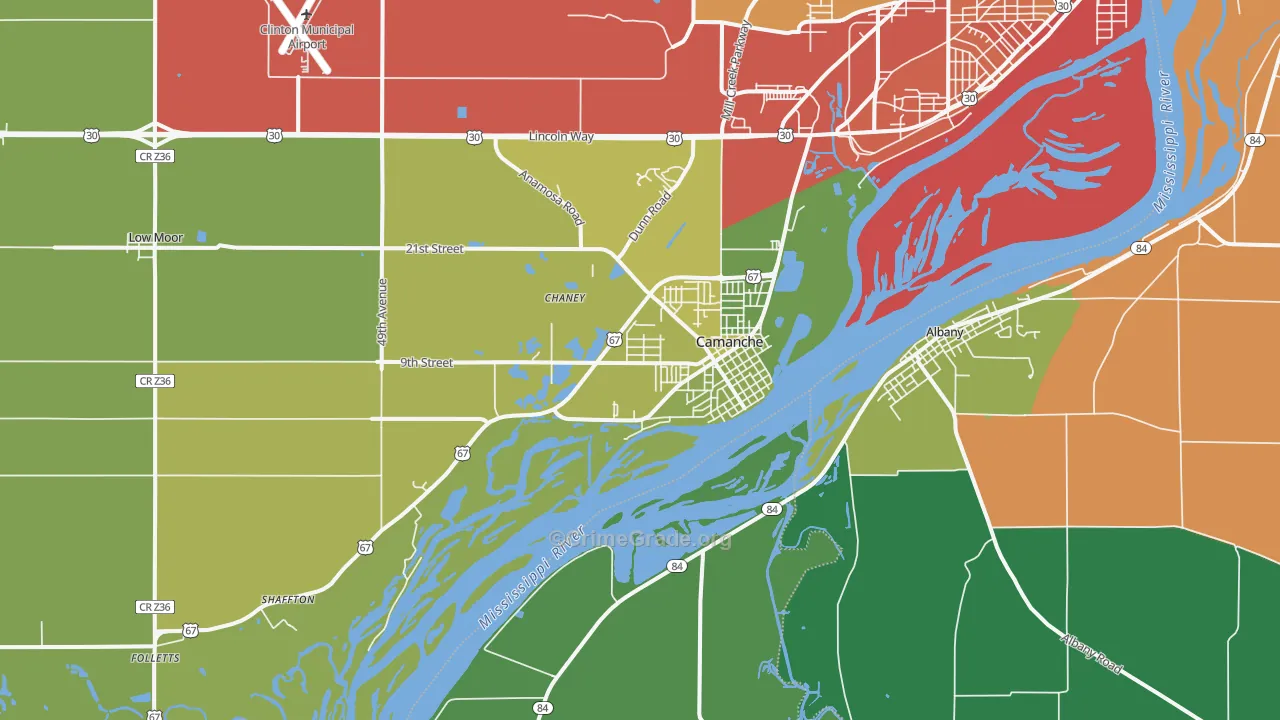 52730, IA Map of Theft Rates