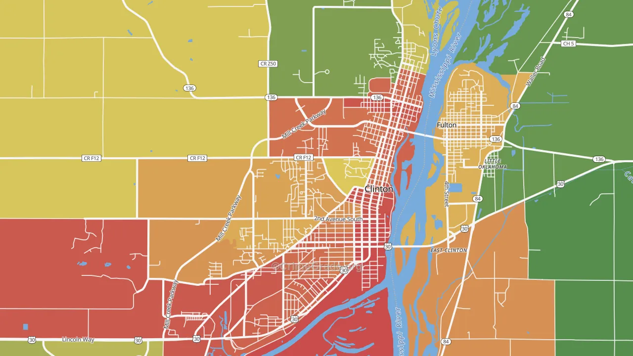 52732, IA Map of Theft Rates
