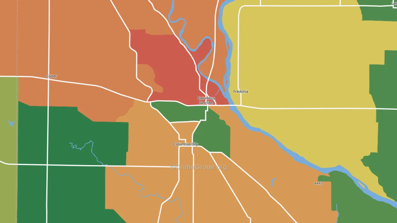52738, IA Map of Theft Rates