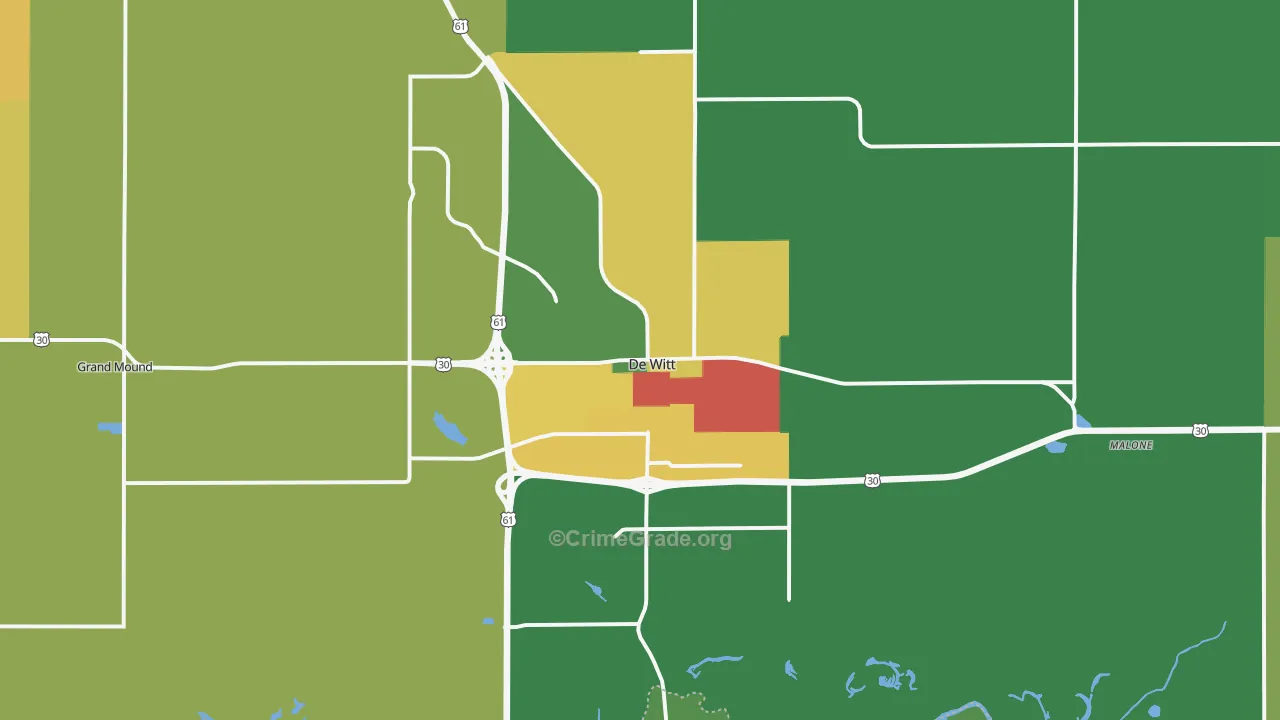 52742, IA Map of Theft Rates
