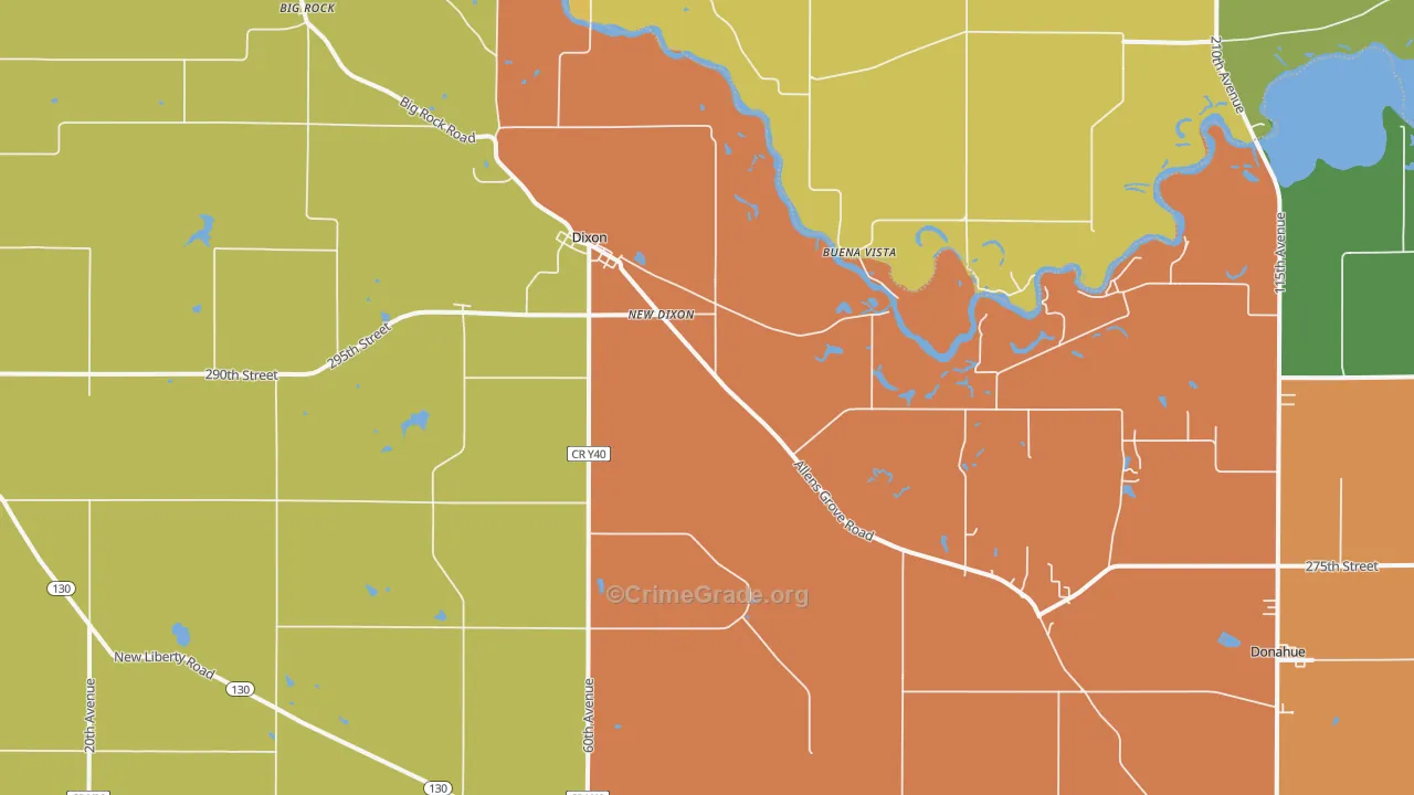 52745, IA Map of Theft Rates