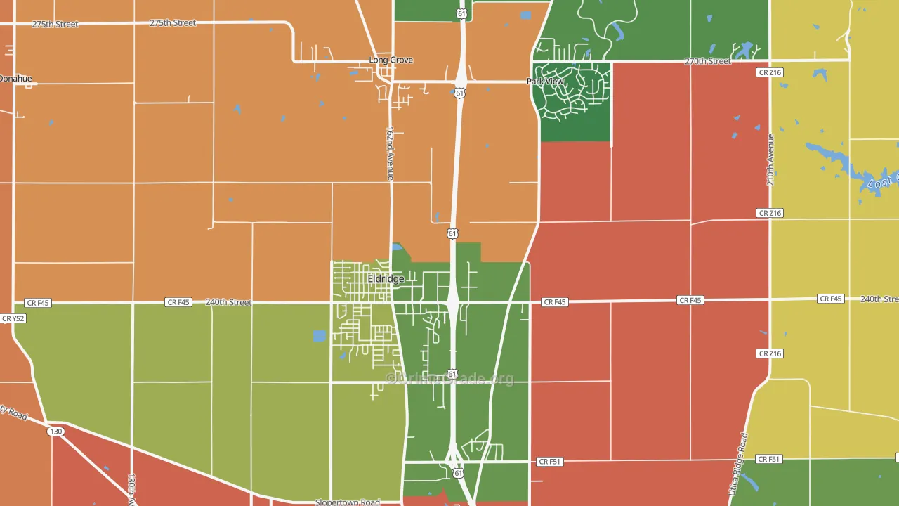 52748, IA Map of Theft Rates