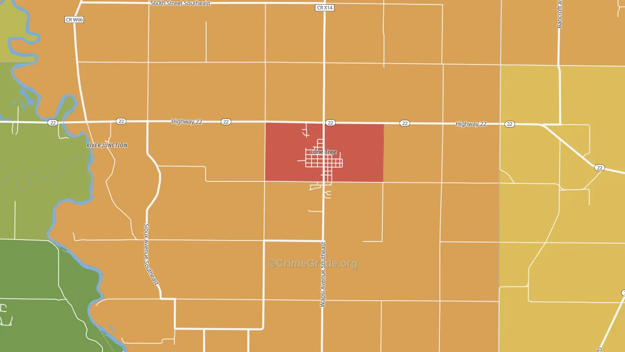 52755, IA Map of Theft Rates