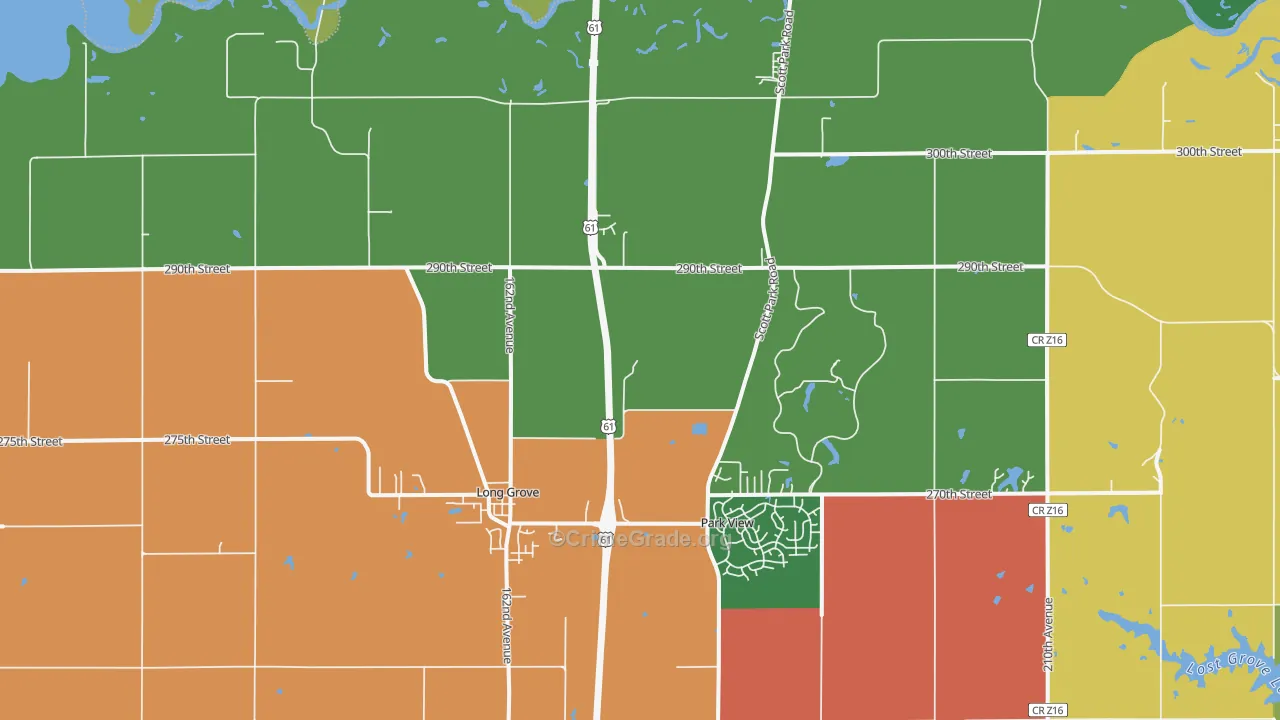 52756, IA Map of Theft Rates