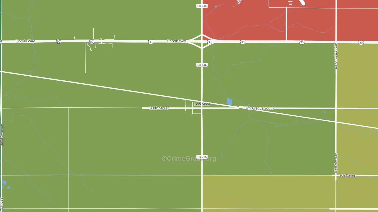 52757, IA Map of Theft Rates