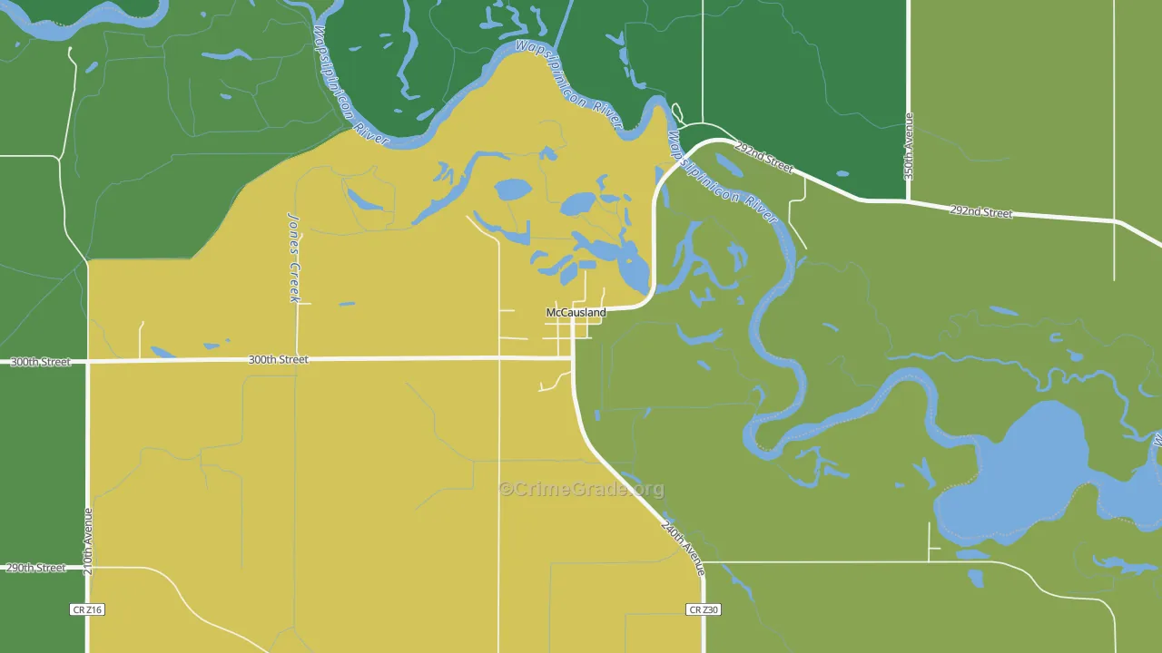 52758, IA Map of Theft Rates
