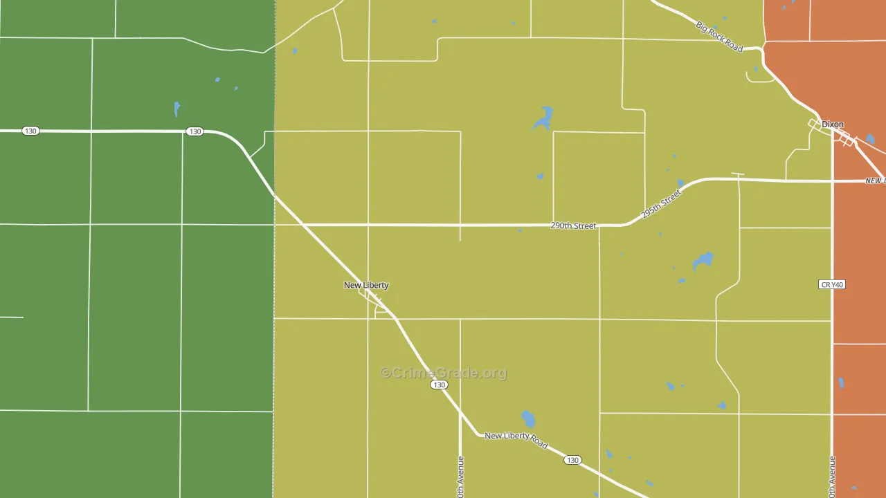 52765, IA Map of Theft Rates