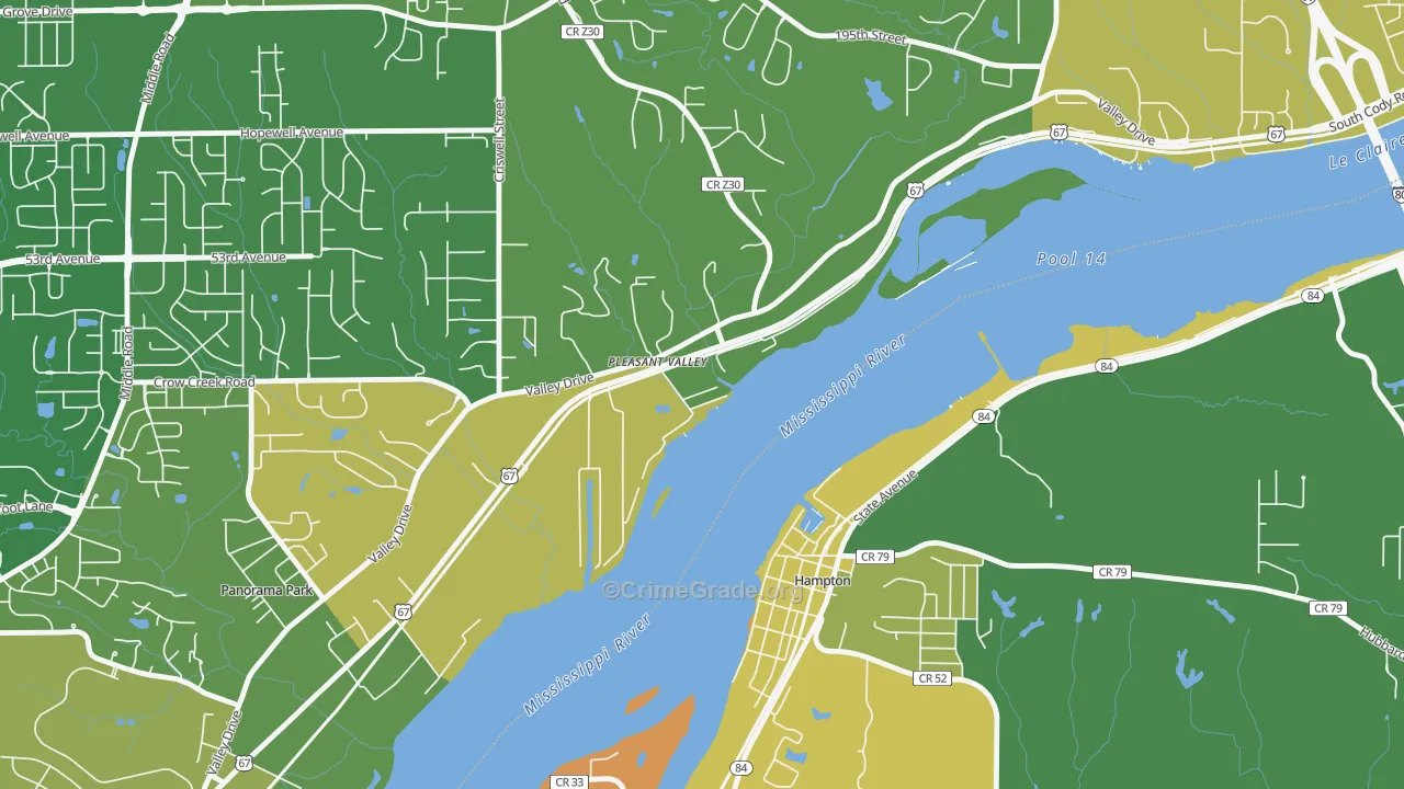 52767, IA Map of Theft Rates