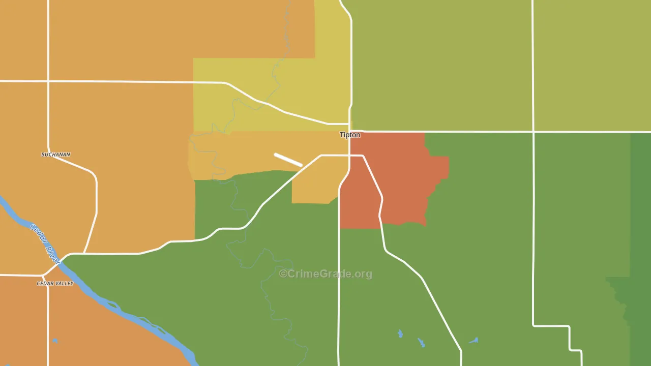 52772, IA Map of Theft Rates