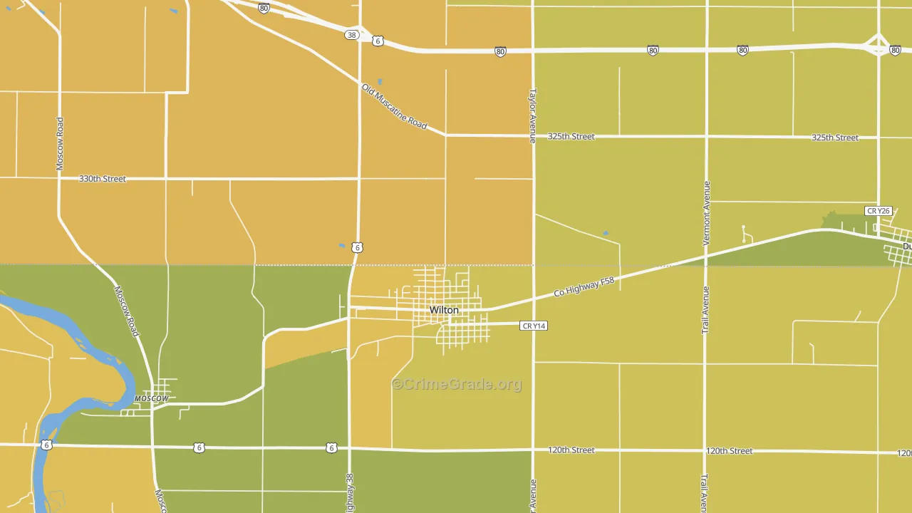 52778, IA Map of Theft Rates
