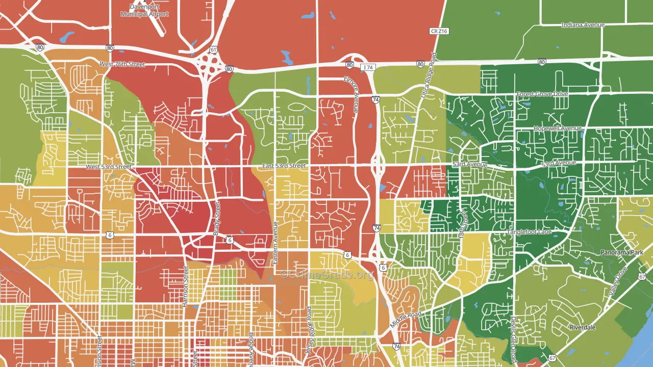 52807, IA Map of Theft Rates