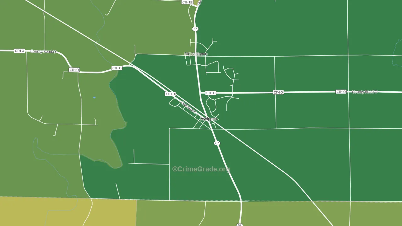 53003, WI Map of Theft Rates
