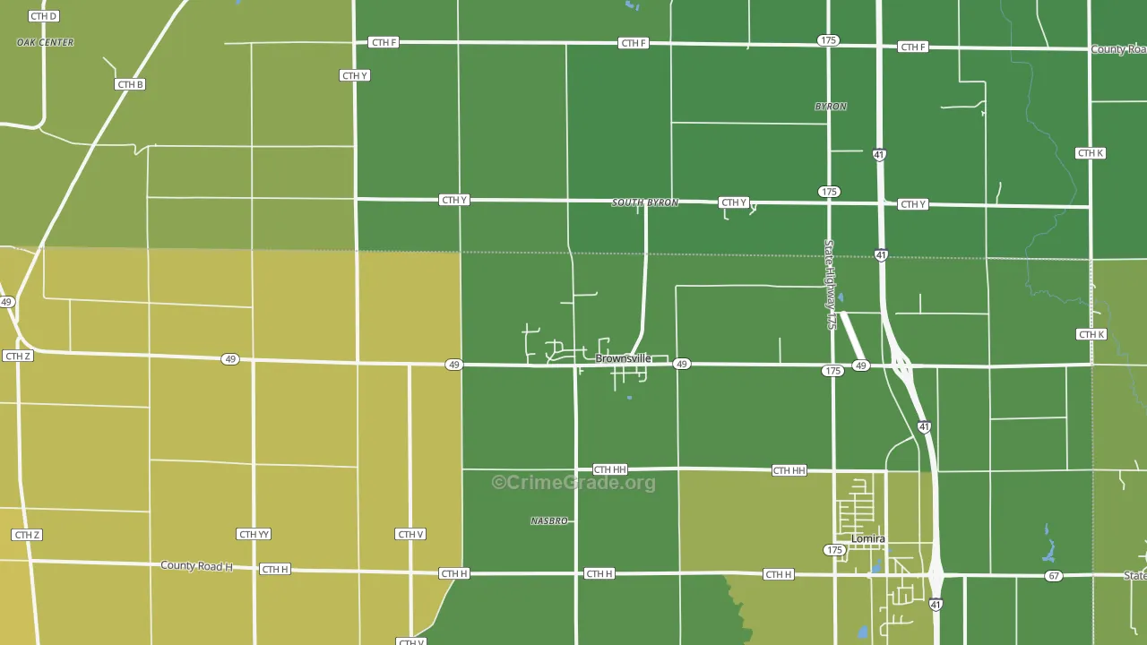 53006, WI Map of Theft Rates