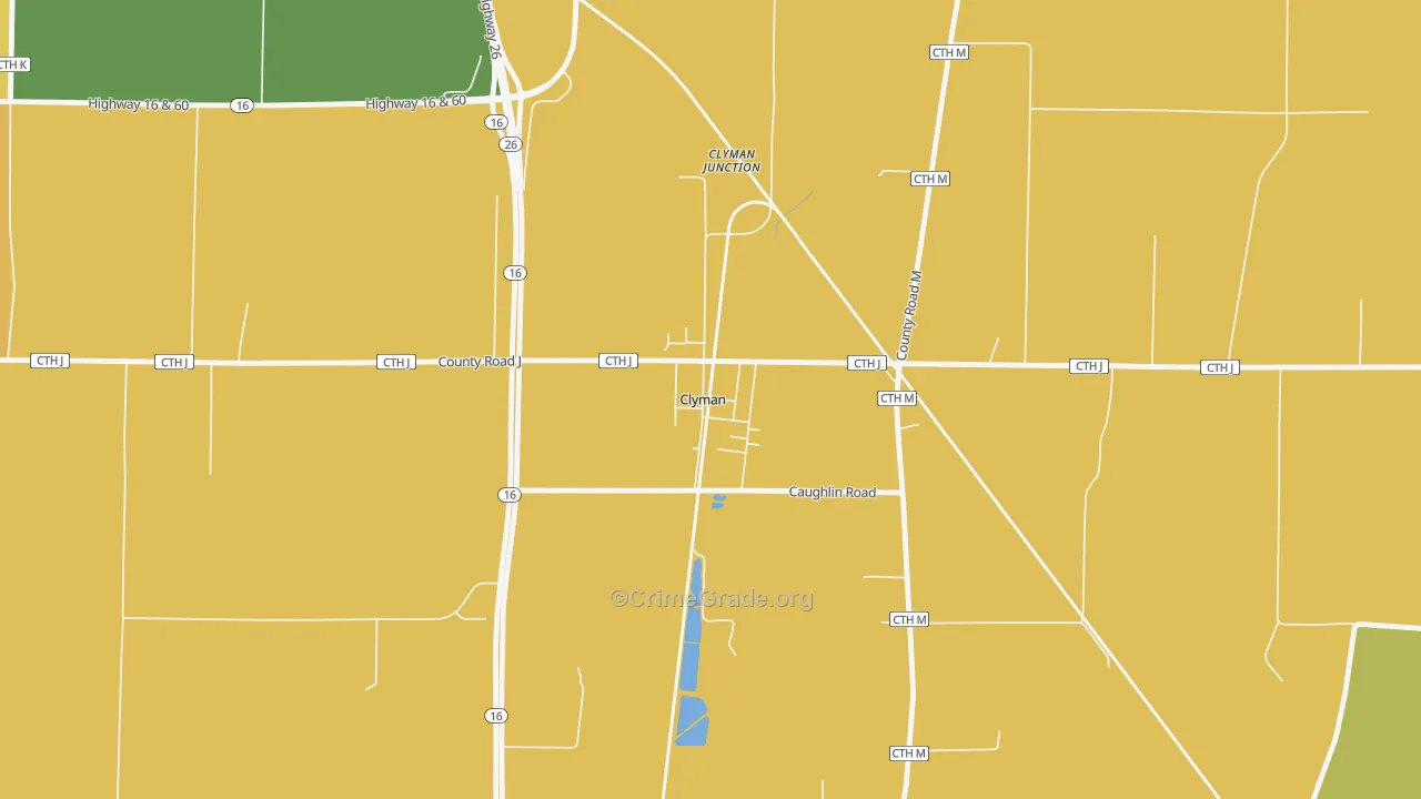 53016, WI Map of Theft Rates