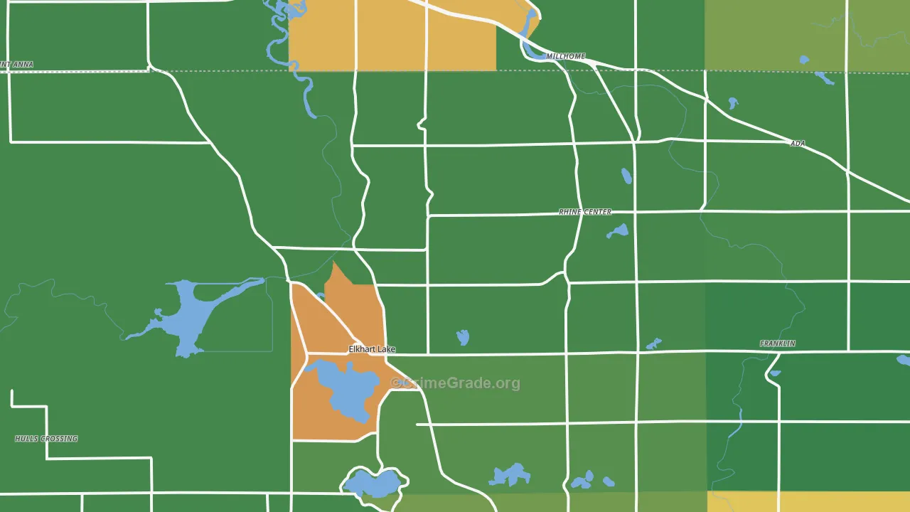 53020, WI Map of Theft Rates