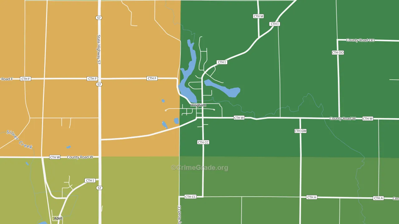 53031, WI Map of Theft Rates