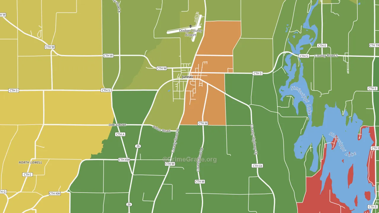 53039, WI Map of Theft Rates